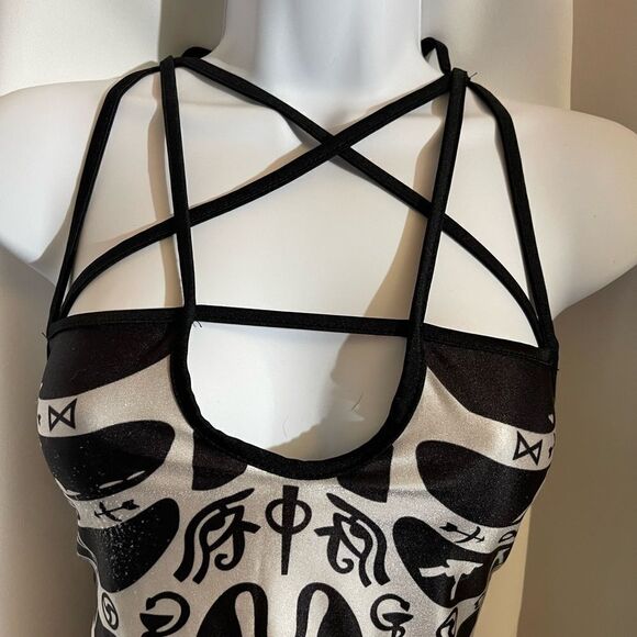 Pentagram Strap Bodycon Dress S/M - Picture 6 of 7